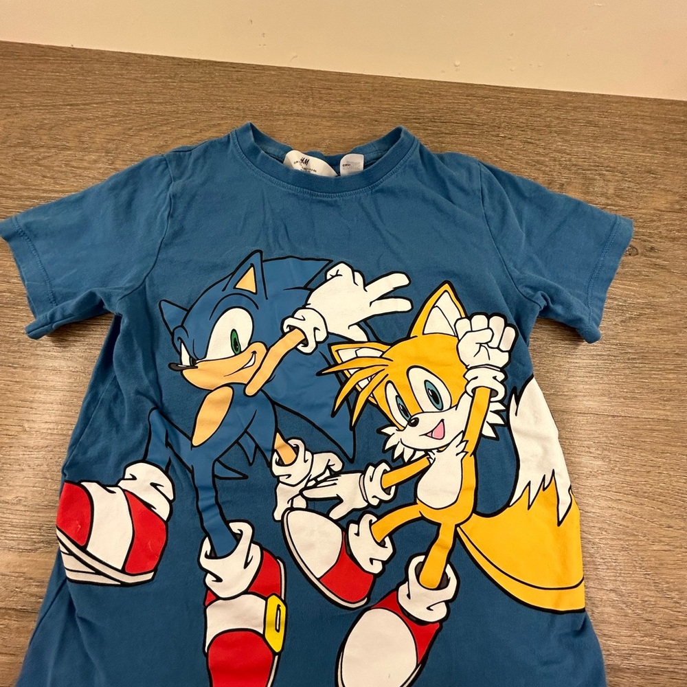 H&M Blue Sonic and Tails Kids T-Shirt